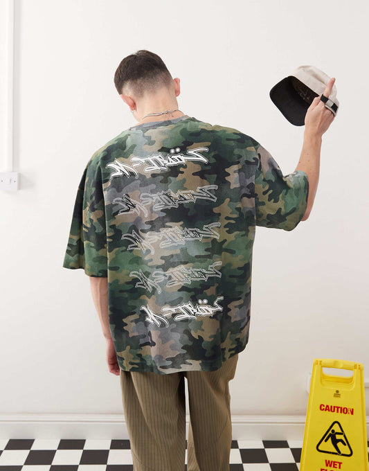 Relaxed Graffiti Graphic T-Shirt