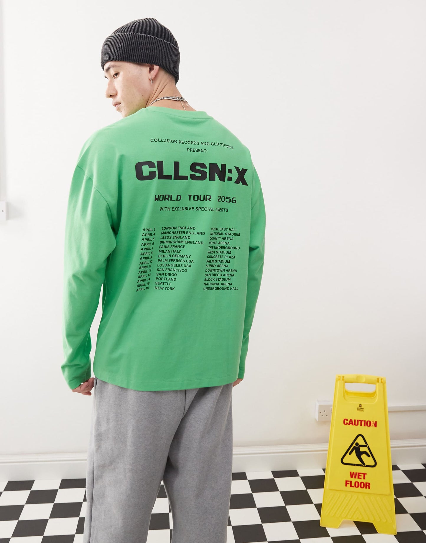 Long Sleeve Logo Tour Graphic T-Shirt