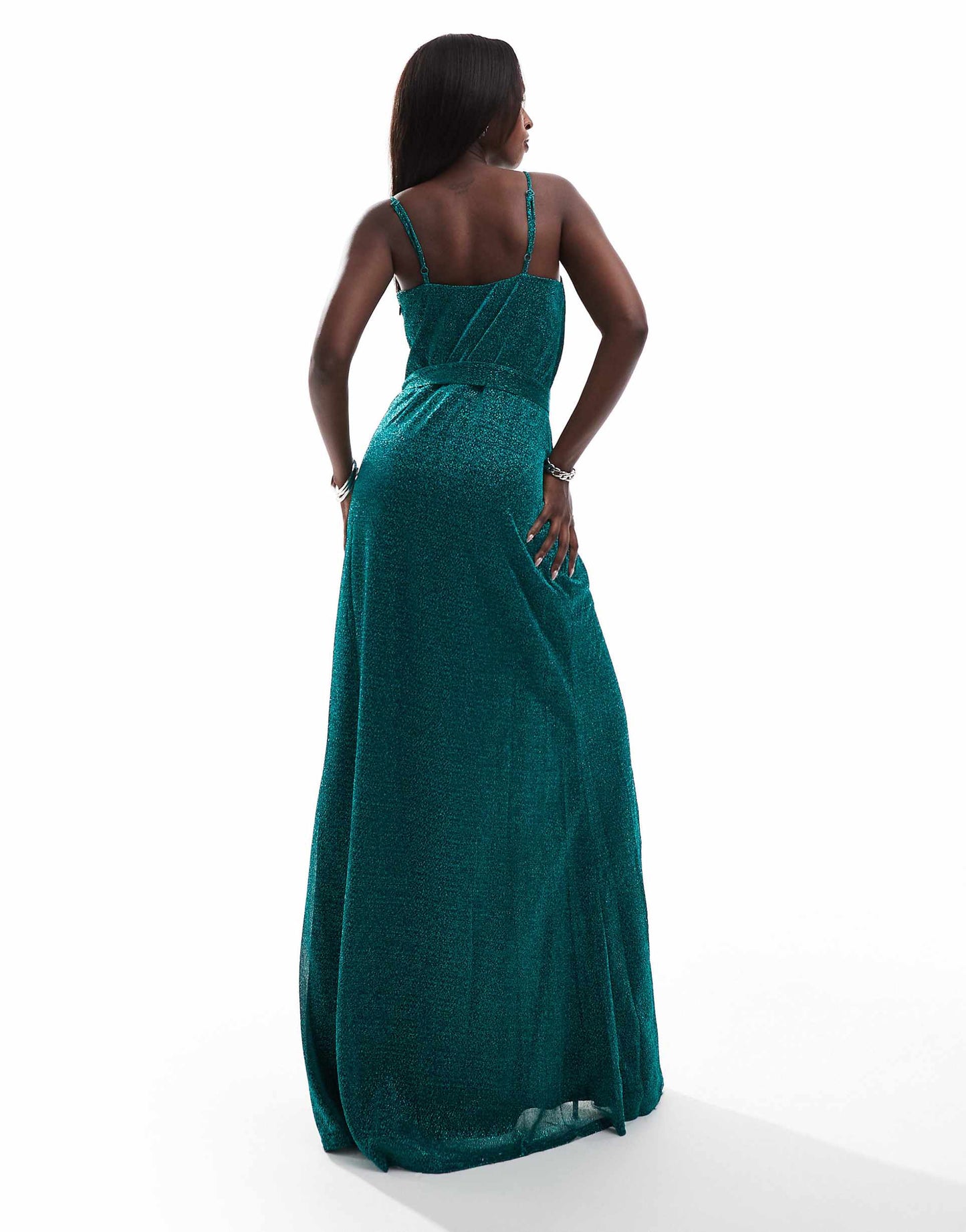 Wrap Style Spaghetti Strap Maxi With Split