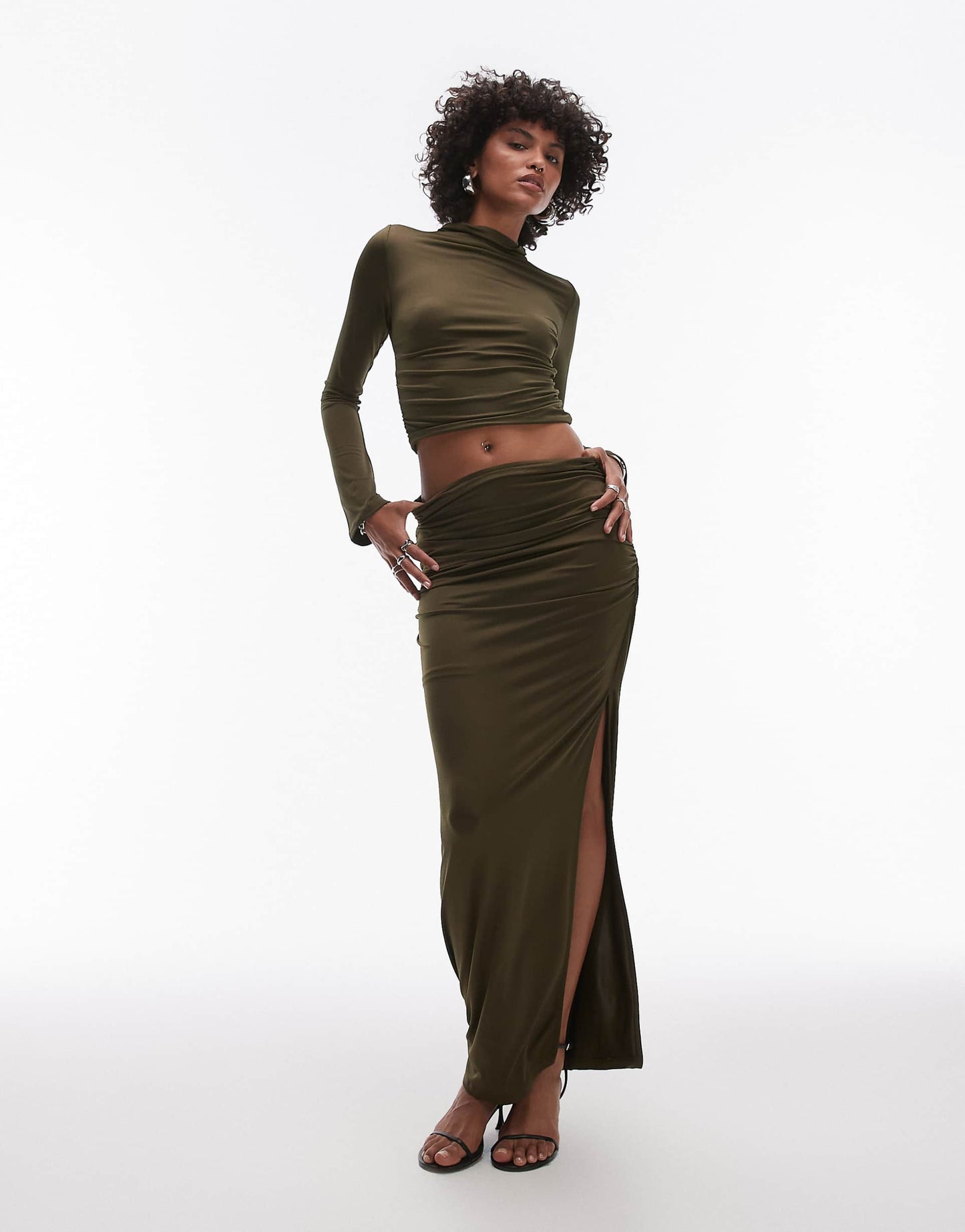 Selena Slinky Maxi Skirt Co-Ord