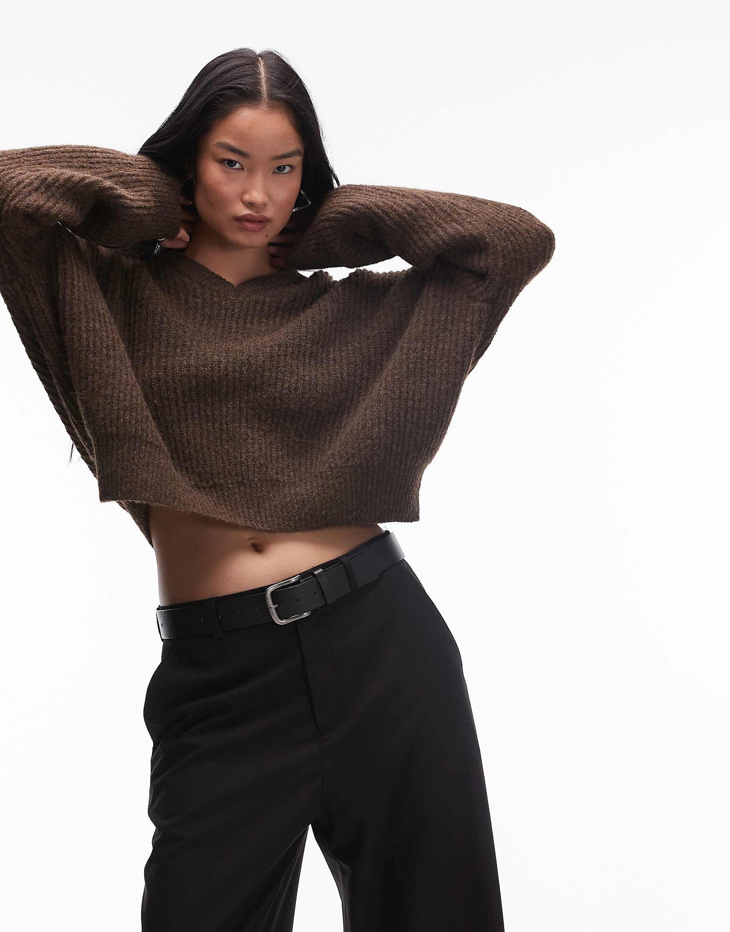 Freya Chunky Knitted V-Neck Jumper