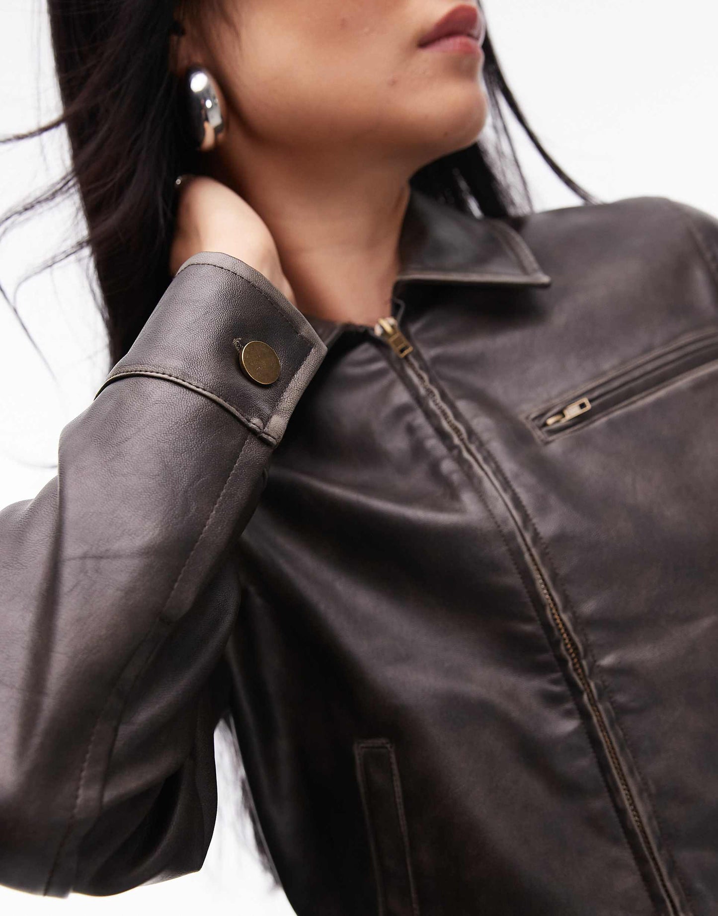 Dallas Weather Faux Leather Biker Jacket Co-Ord