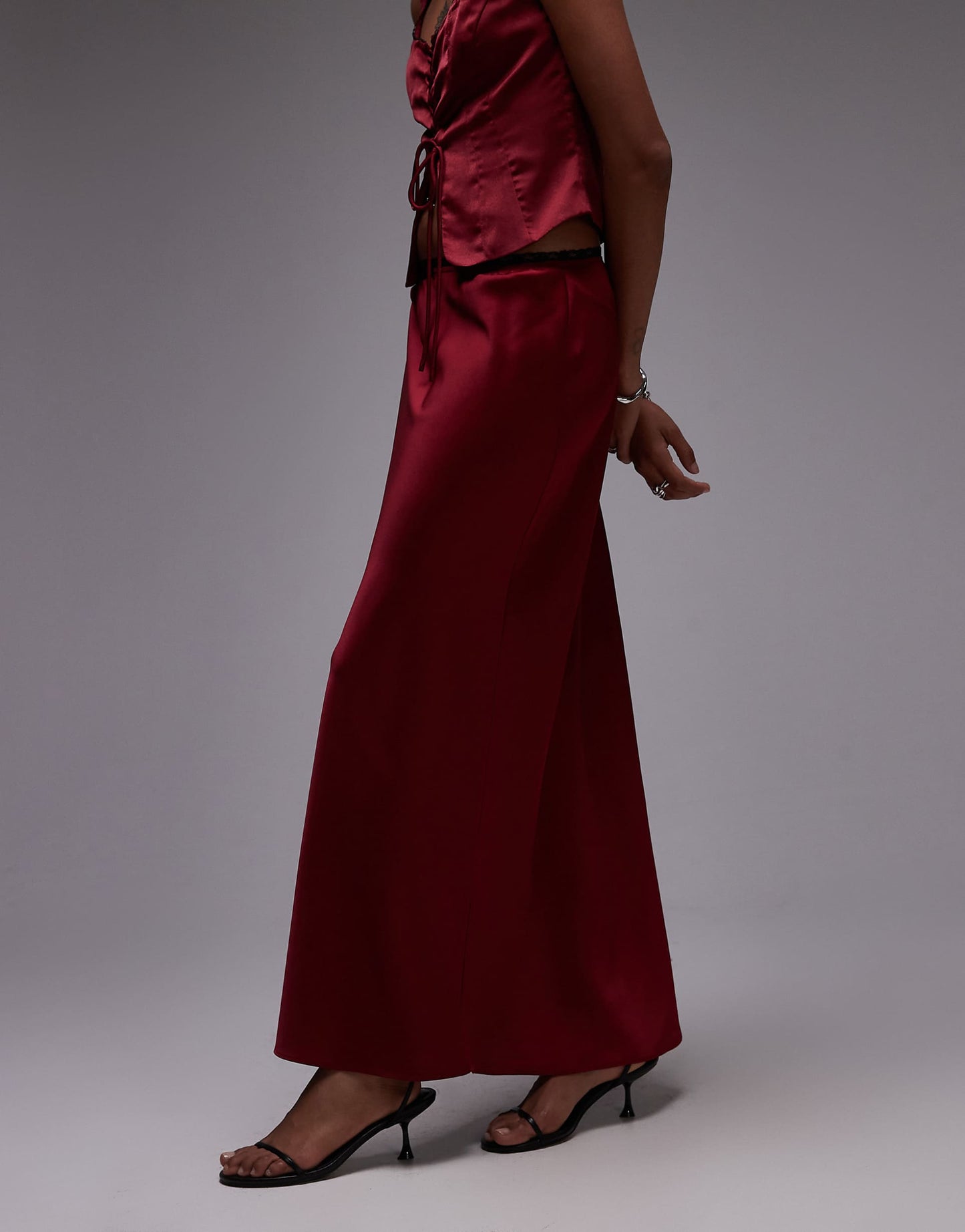 Ravello Satin Maxi Skirt Co-Ord