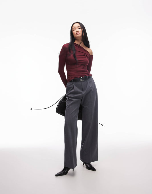 Cleo Off-Shoulder Slinky Top