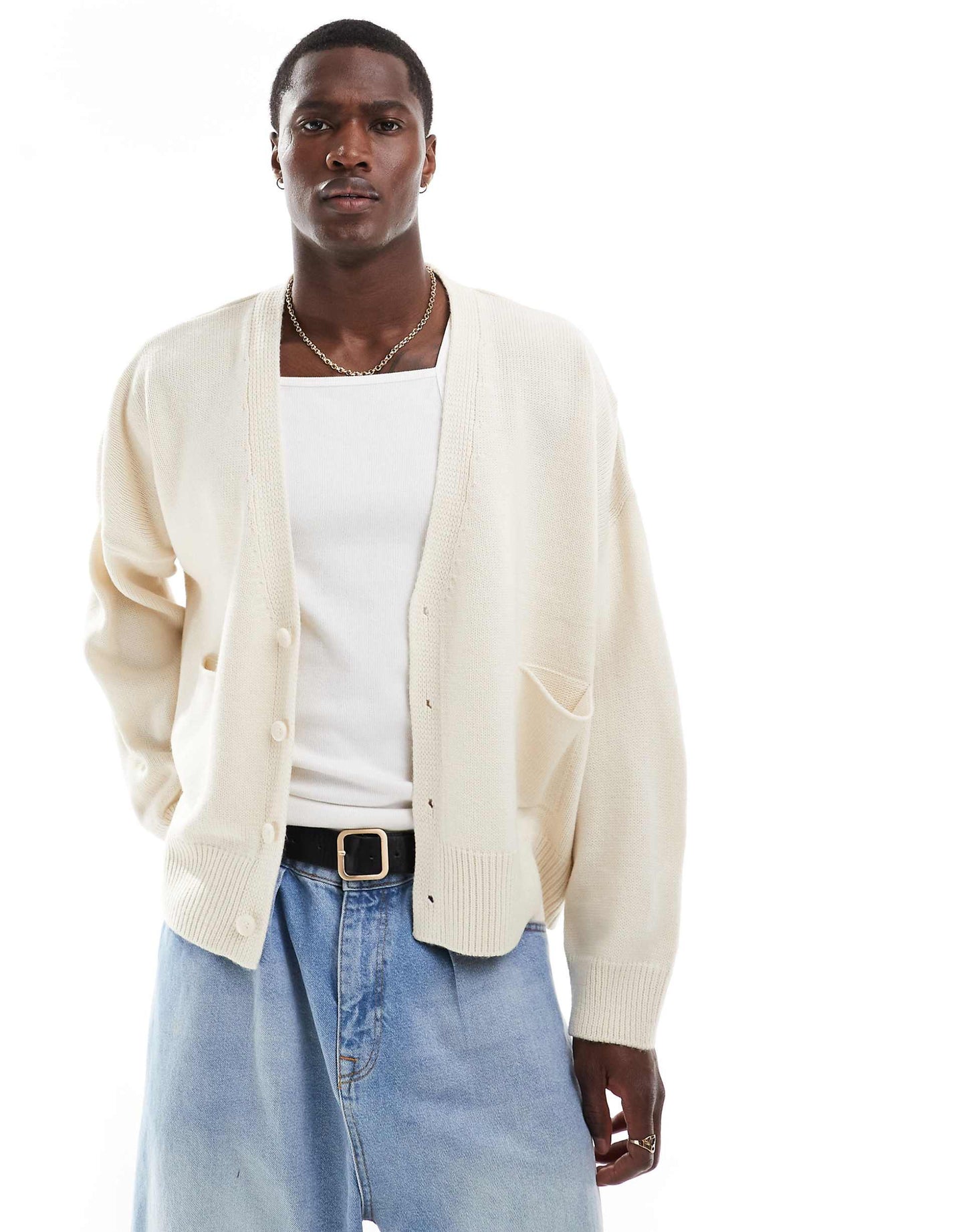 Oversized Knitted Boxy Cardigan