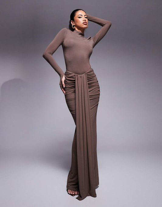 Nara Drape Front Maxi Skirt Co-Ord