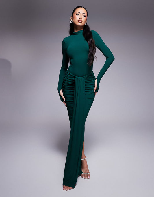 Nara Drape Front Maxi Skirt Co-Ord