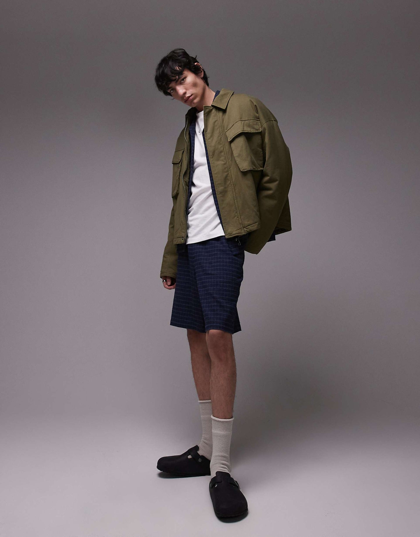 Harrington Jacket With Double Chest Pockets