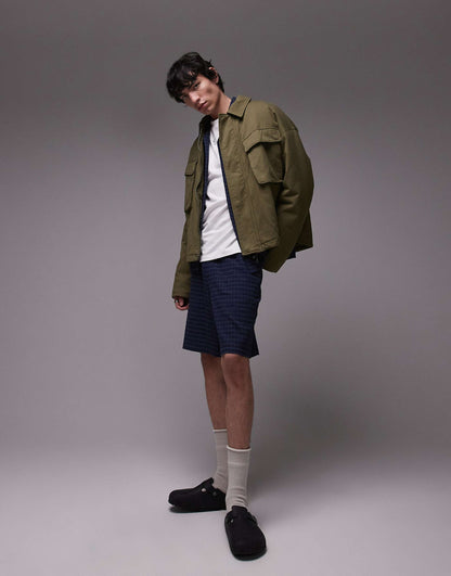 Harrington Jacket With Double Chest Pockets
