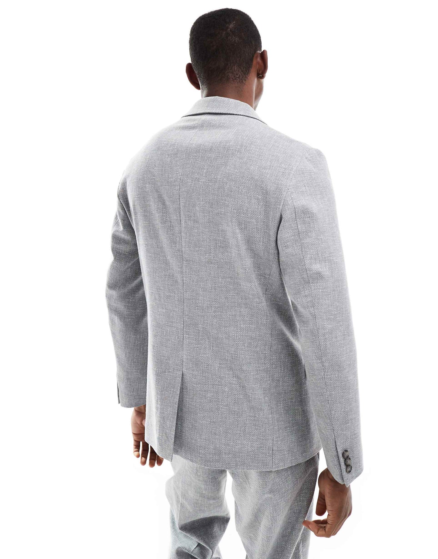 Slim Summer Suit Jacket With Linen Cotton