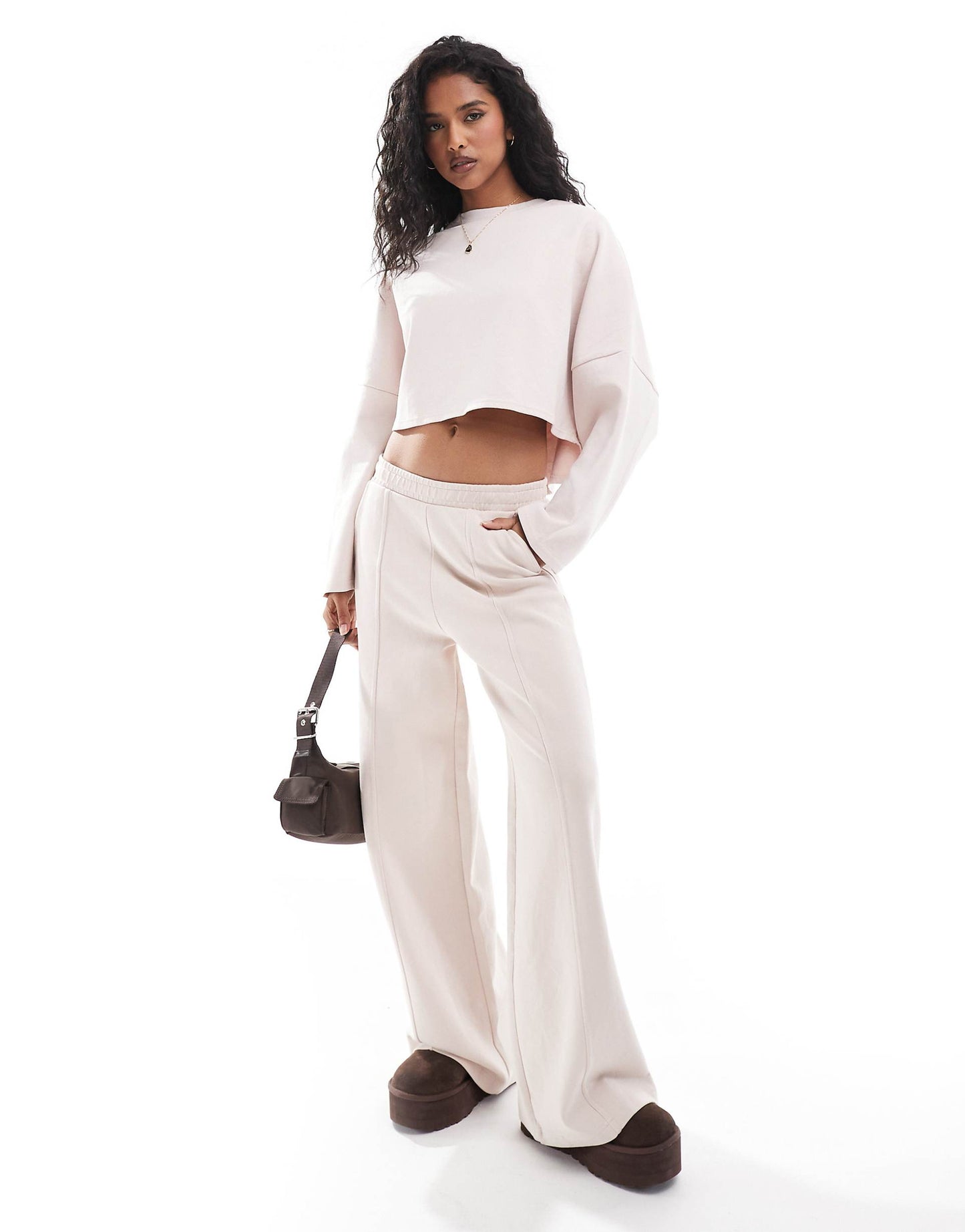 Co-Ord Soft Touch Cropped Sweatshirt