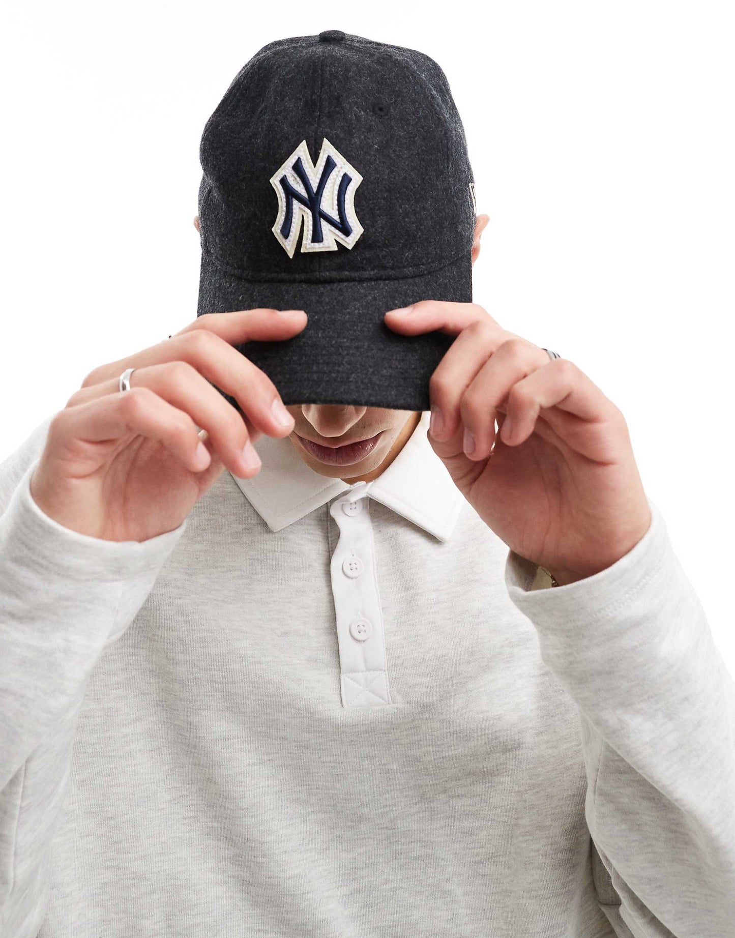 Ny Yankees Contrast Logo 9Twenty Wool Cap