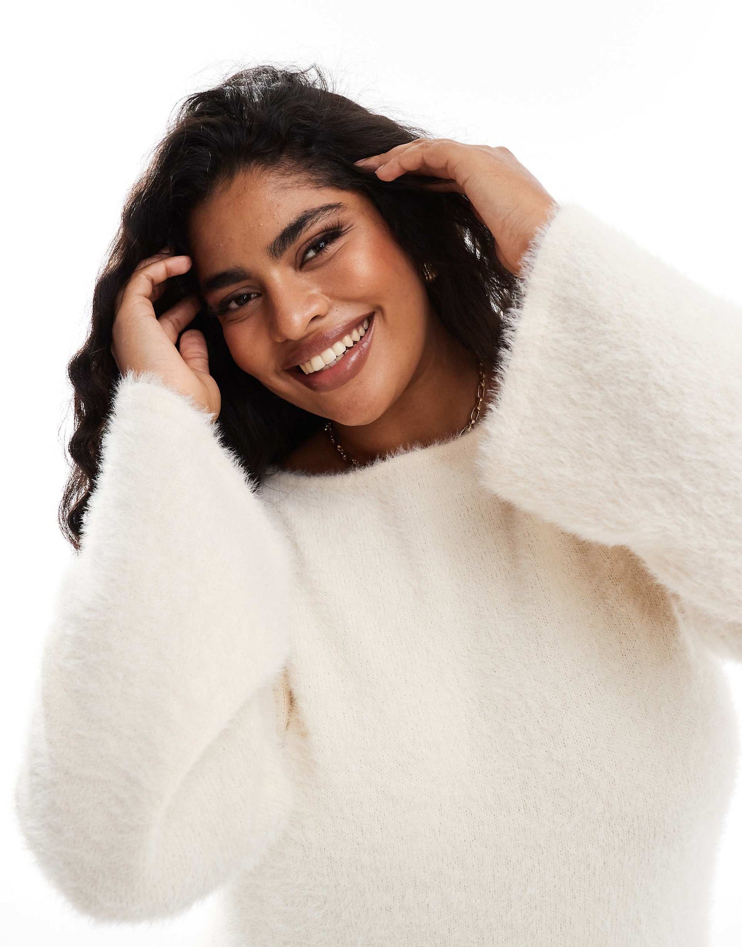 Curve Fluffy Knit Midaxi Dress