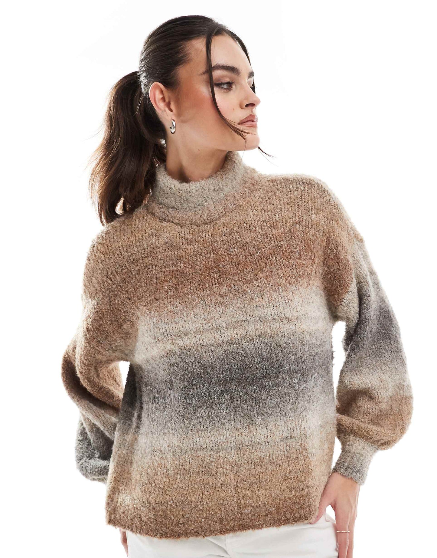 High Neck Knitted Jumper
