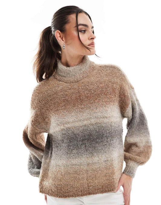 High Neck Knitted Jumper