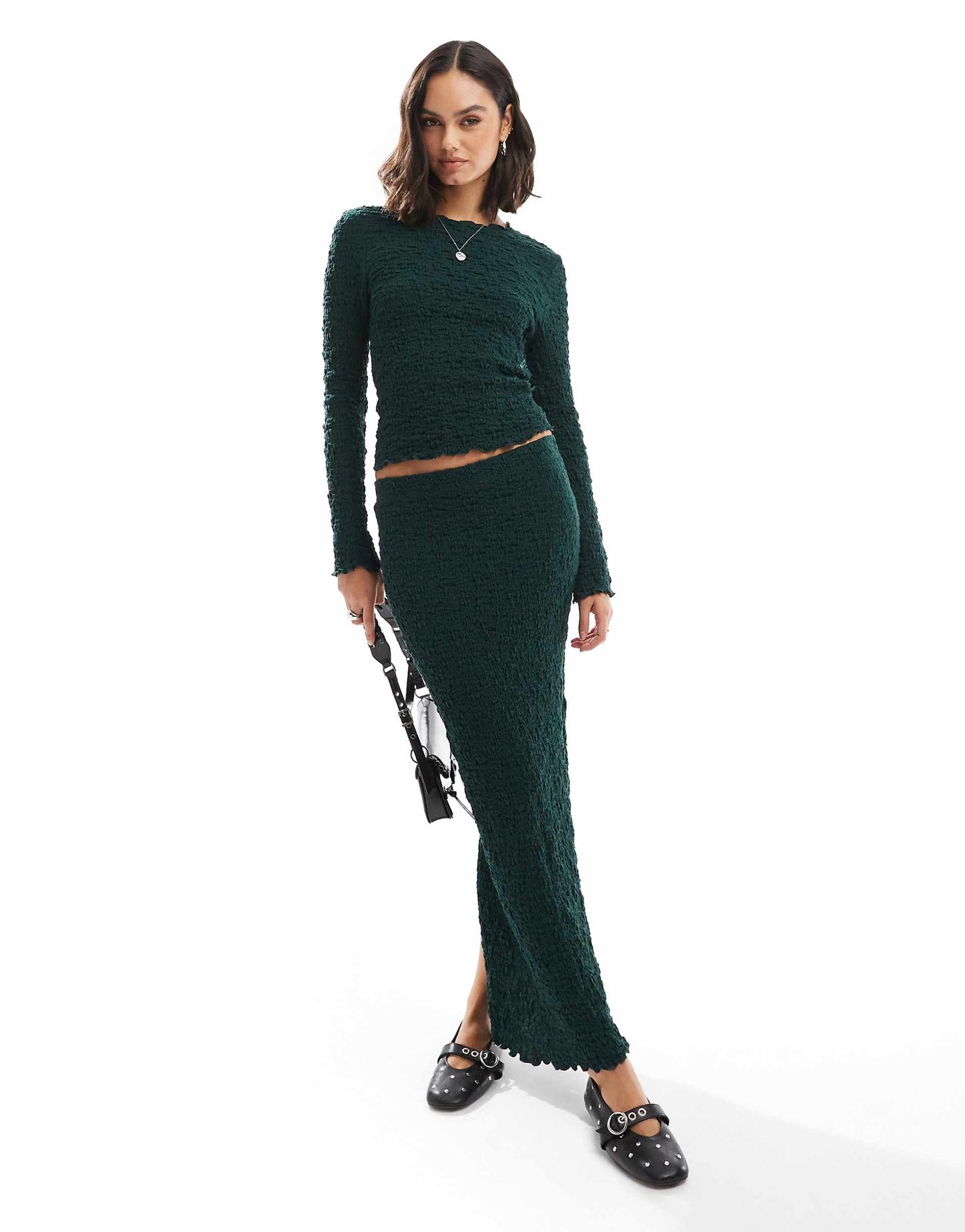 Textured Long Sleeve Top Co-Ord