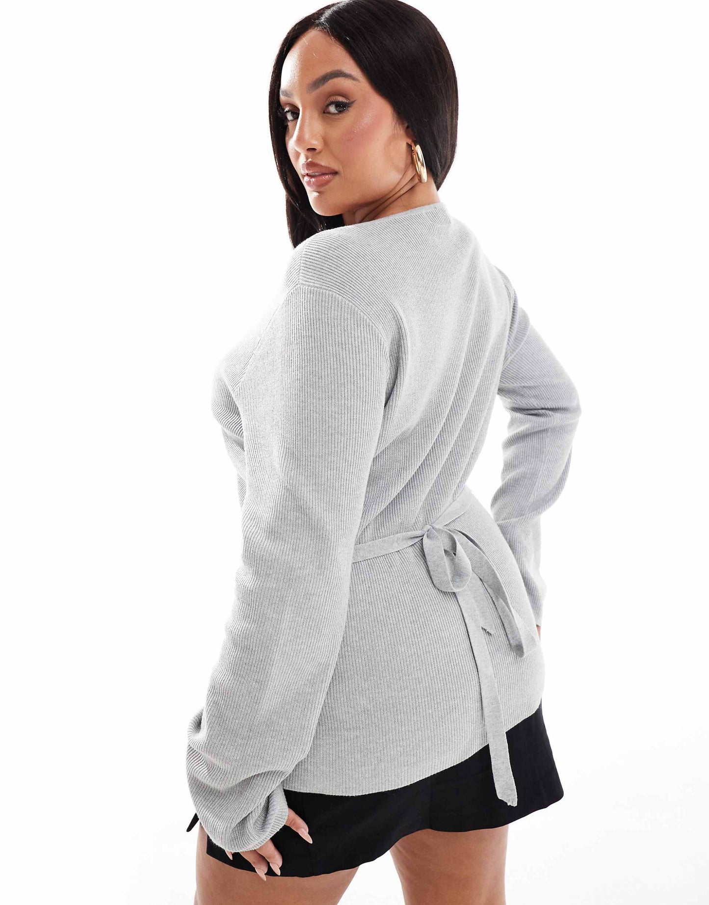 Curve Wrap Knit Top