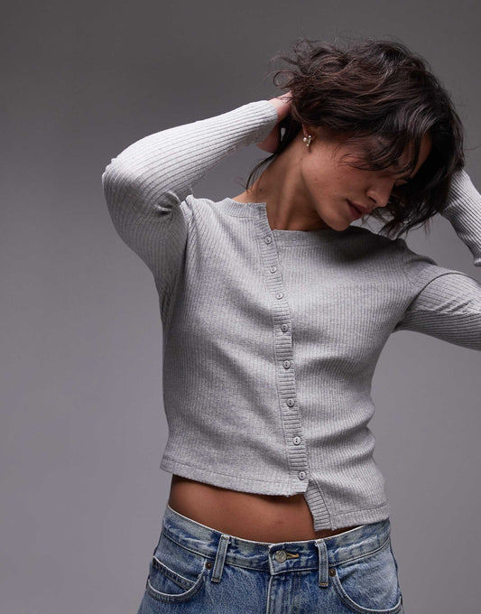 Asymmetric Long Sleeve Cardi