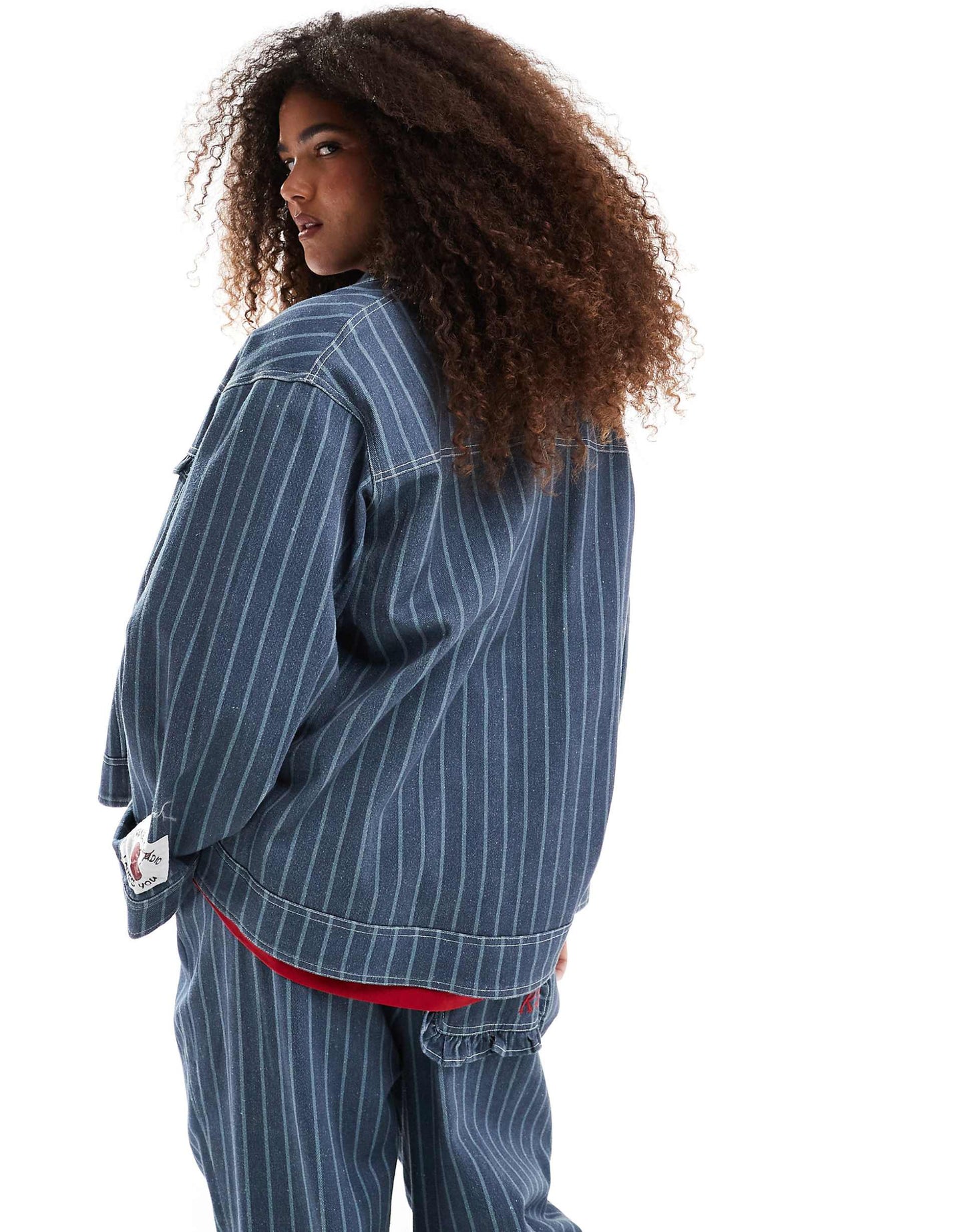 Exclusive Oversized Ruffle Pocket Detail Jacket Co-Ord