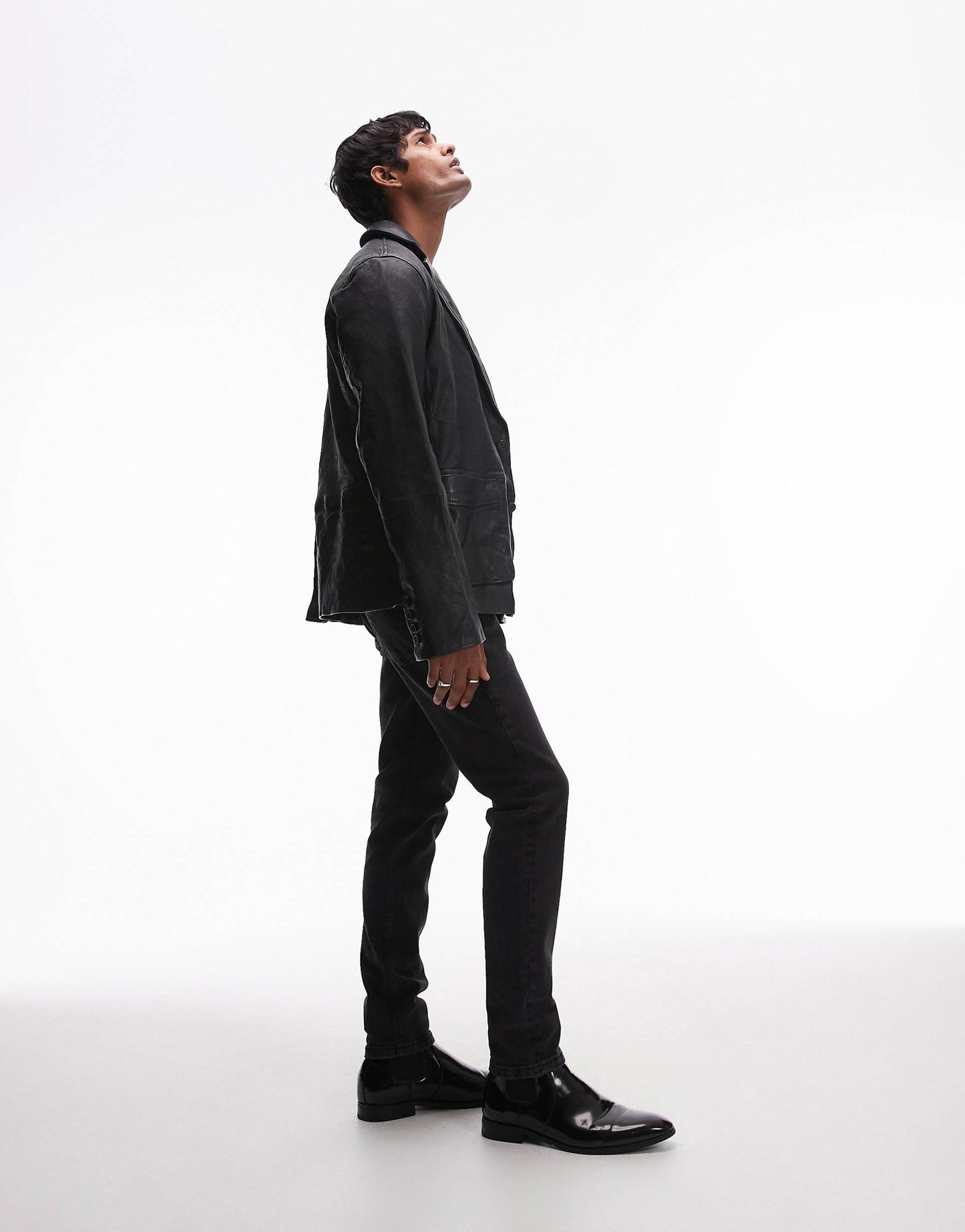 Andrius Leather Blazer