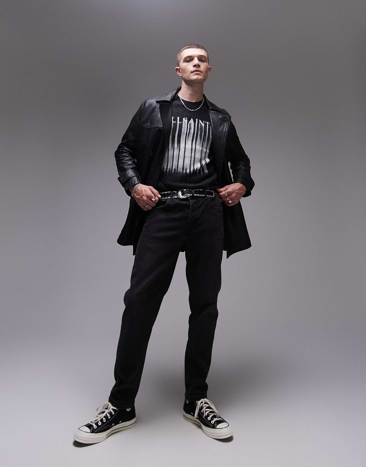 Kessler Relaxed Leather Overcoat