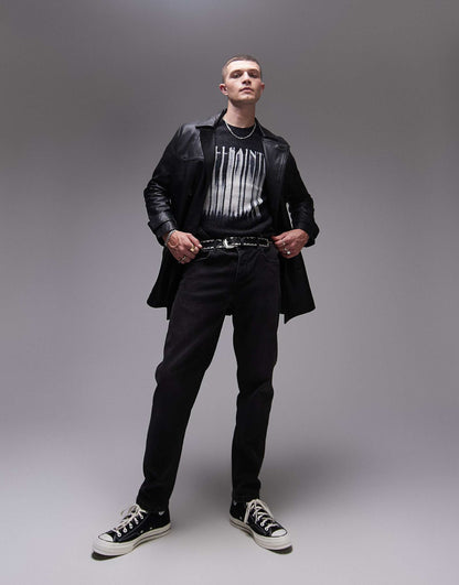 Kessler Relaxed Leather Overcoat