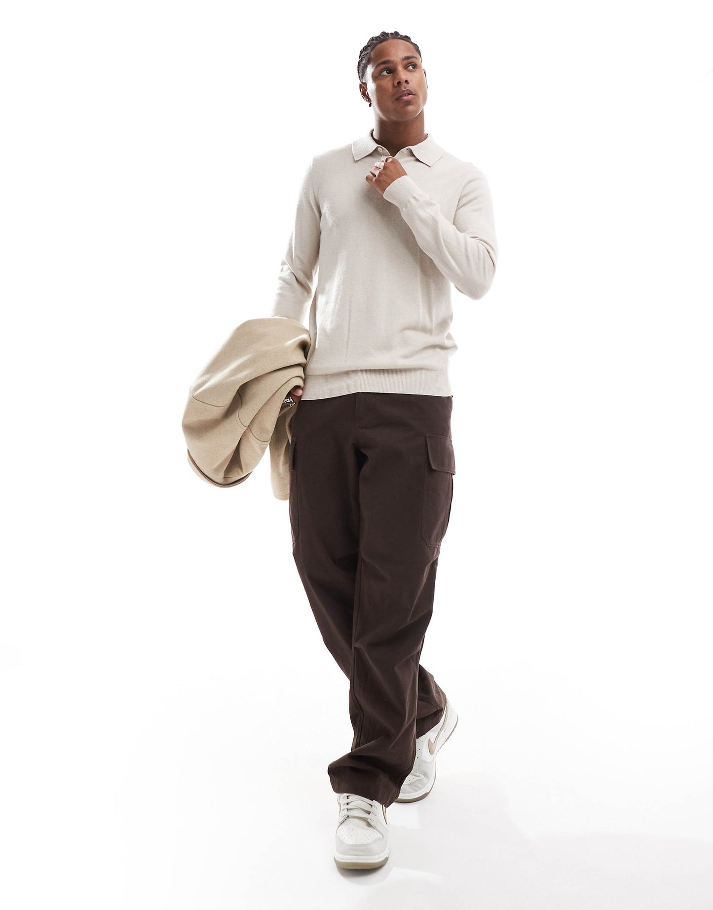Merino Long Sleeve Knitted Polo