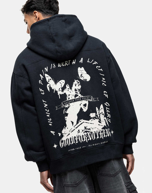 Hoodie With Equestrian Back Print