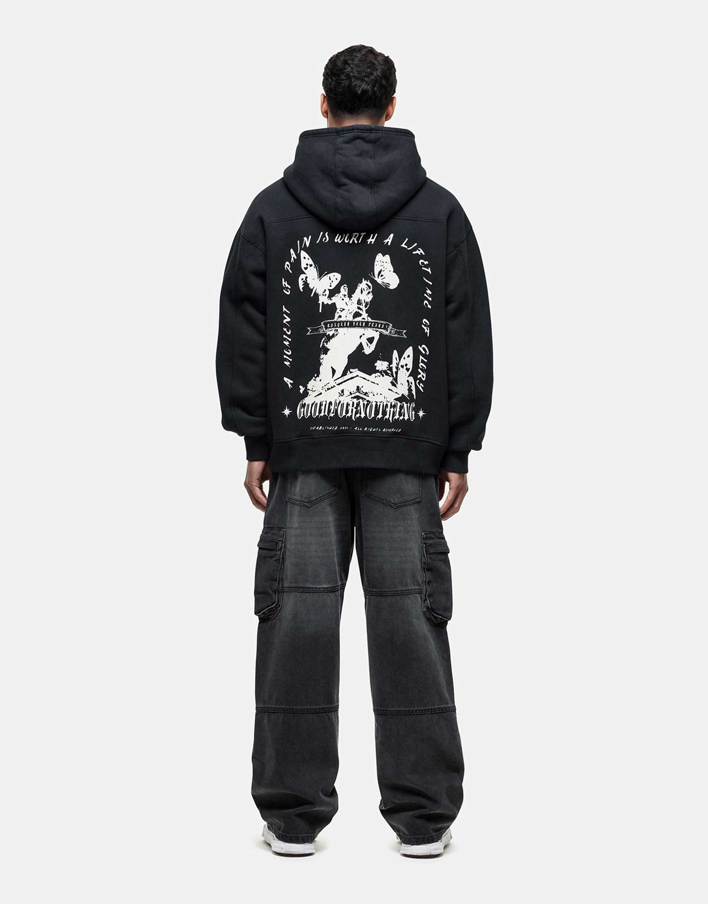 Hoodie With Equestrian Back Print