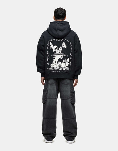 Hoodie With Equestrian Back Print