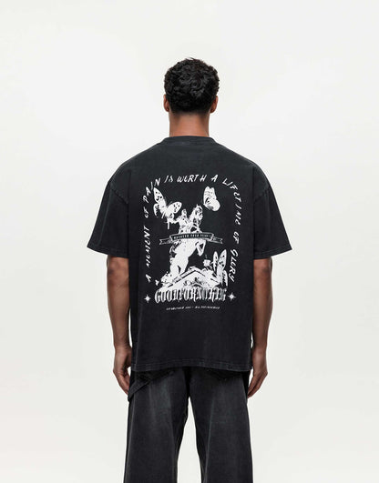 T-Shirt With Equestrian Back Print
