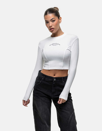 Branded Core Long Sleeve White