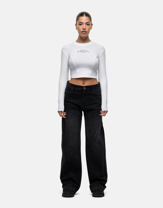 Baggy Jeans With Seam Detail