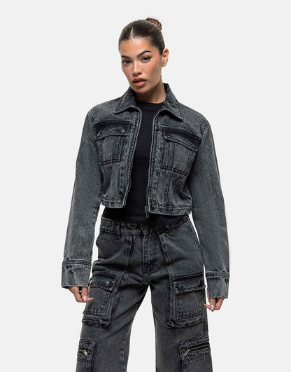 Co-Ord Cropped Denim Jacket