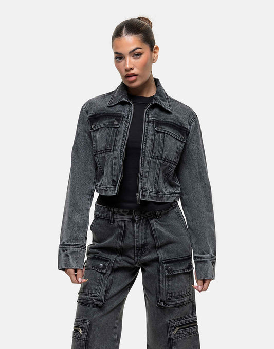 Co-Ord Cropped Denim Jacket