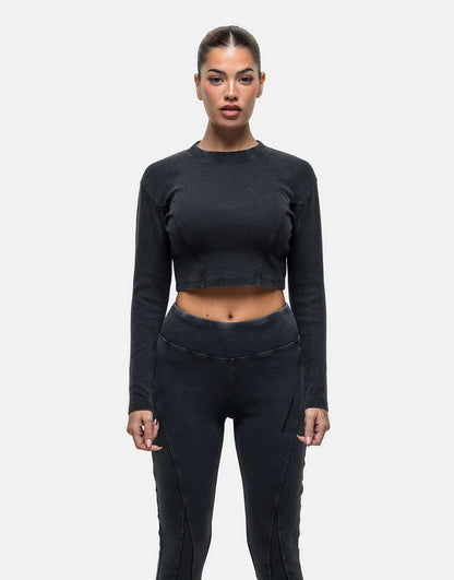 Exposed Seam Long Sleeve Top
