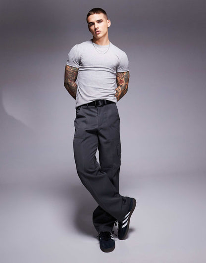 Muscle Fit Cropped T-Shirt With Cap Sleeve