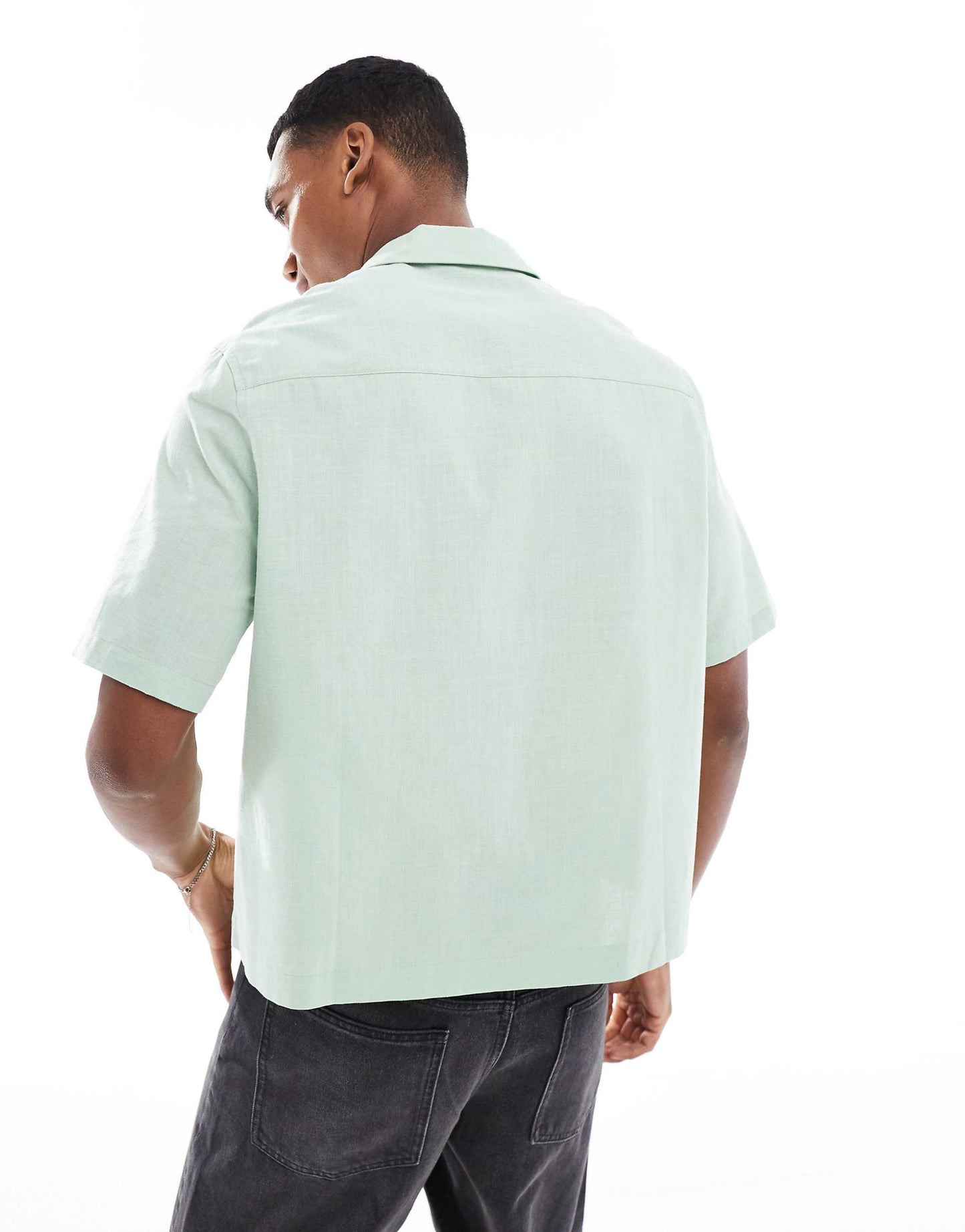 Relaxed Cotton Slub Boxy Shirt