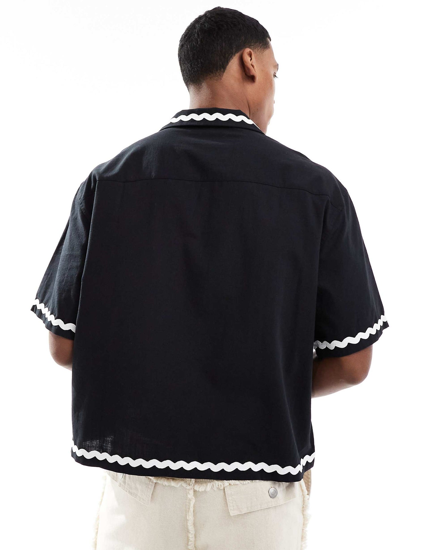 Oversized Boxy Shirt With Tape Detail