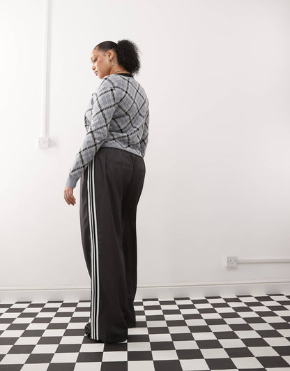 Curve Wide Leg Trouser With Side Stripe