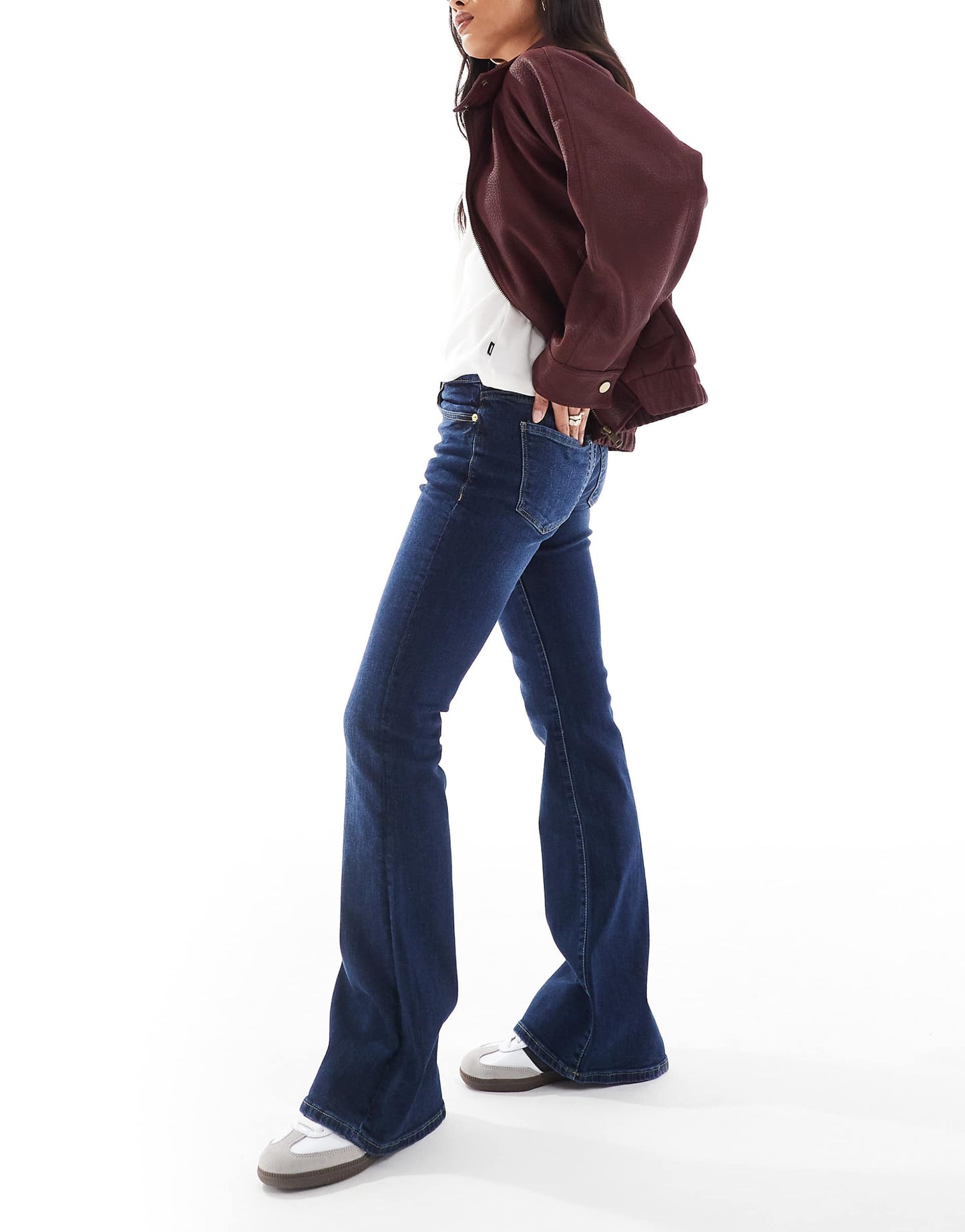Petite High Waisted Flared Jeans