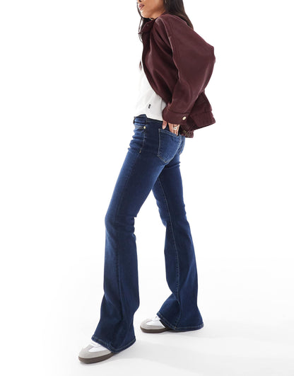 Petite High Waisted Flared Jeans