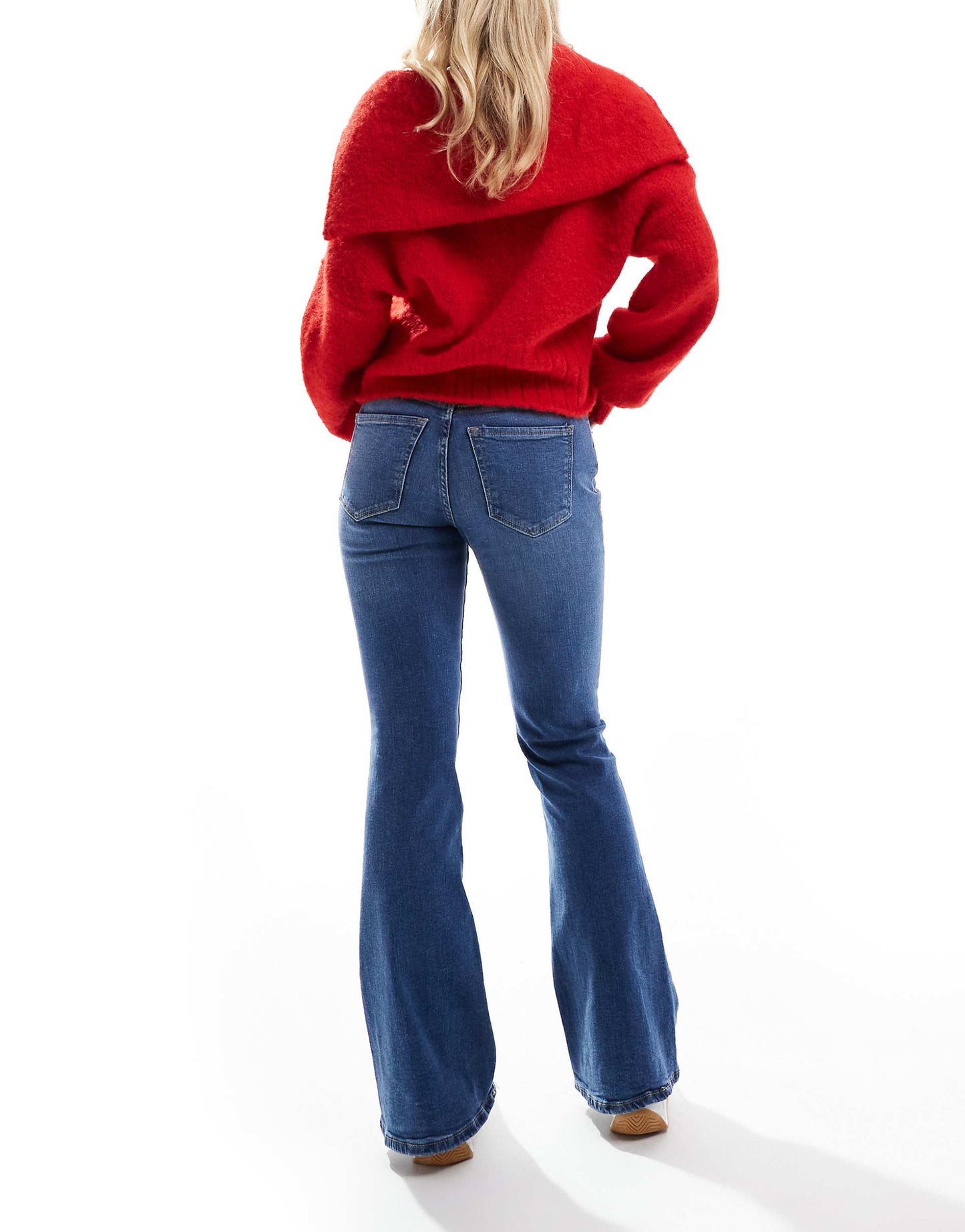 Petite High Waisted Flared Jeans