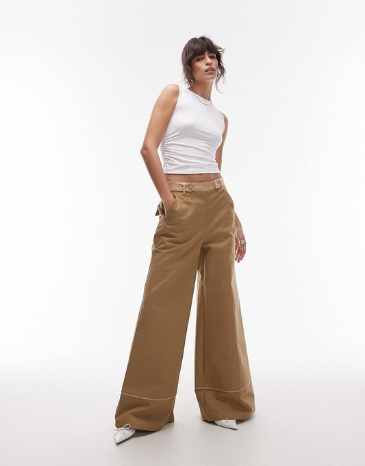 Deconstructed Wide Leg Trouser