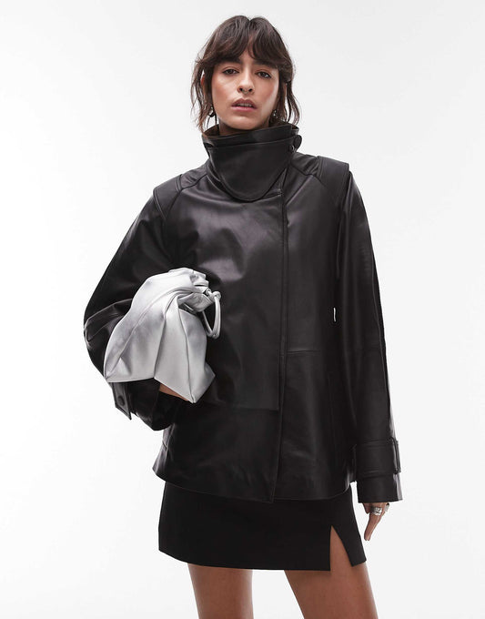 Deconstructed Leather Jacket