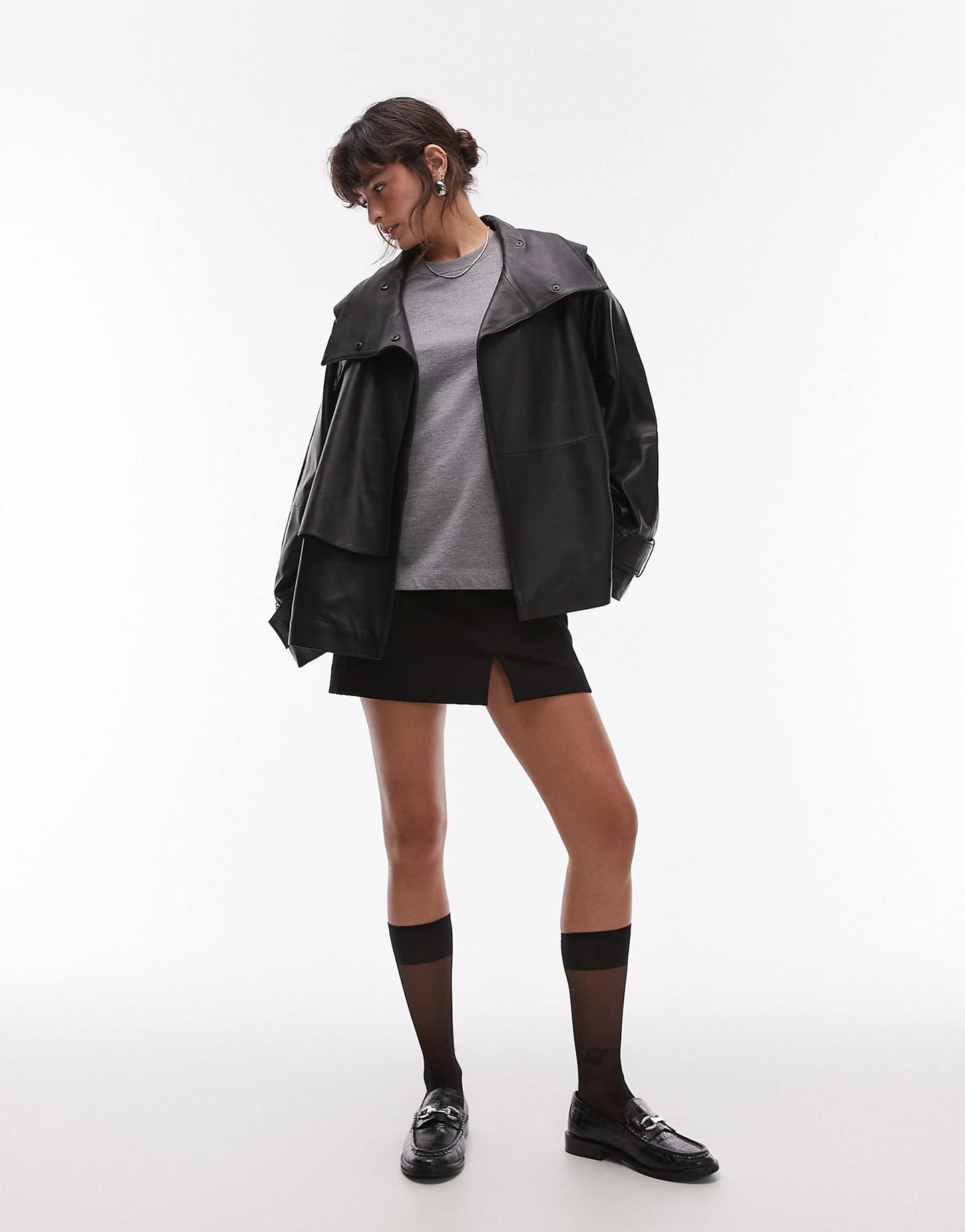 Deconstructed Leather Jacket