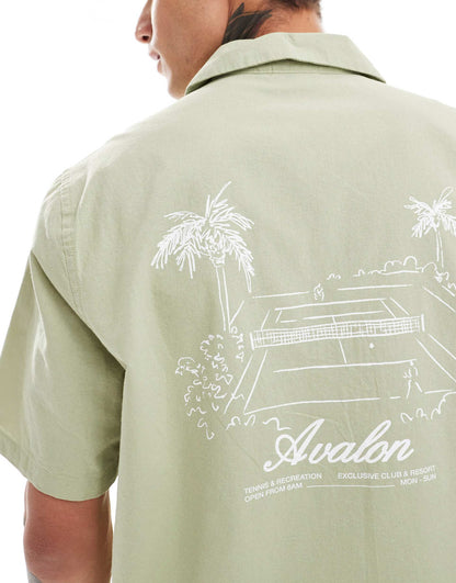 Revere Shirt With Back Print