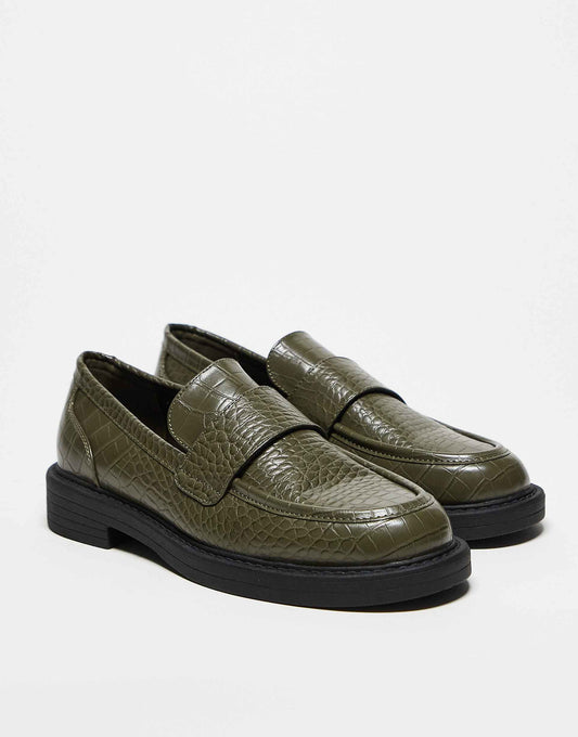 Embossed Loafers