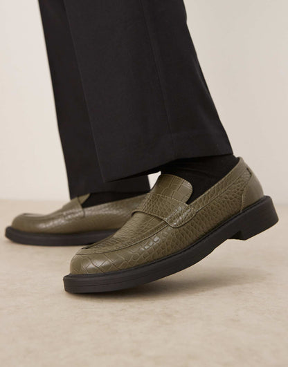 Embossed Loafers