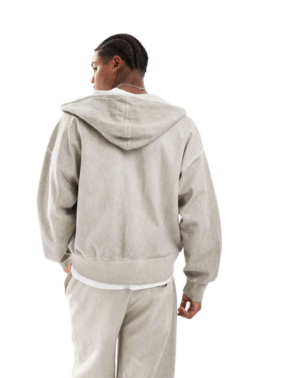 Washed Zip Through Hoodie Tracksuit